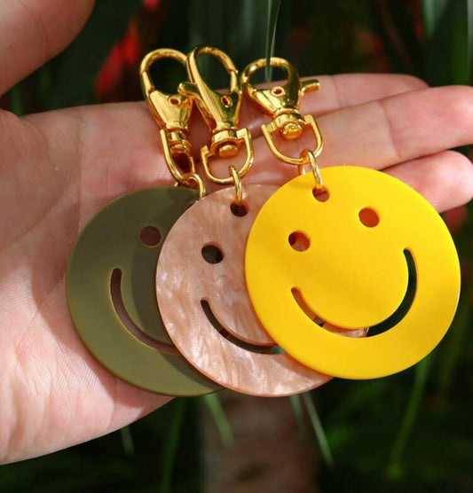 Colorful Smiley Keychain