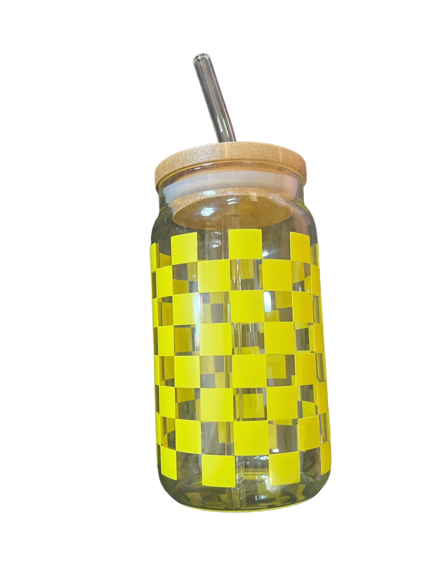 Checker Glass Cup
