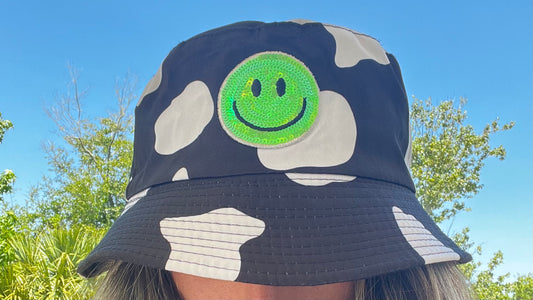 Cow Print Smiles Bucket Hat