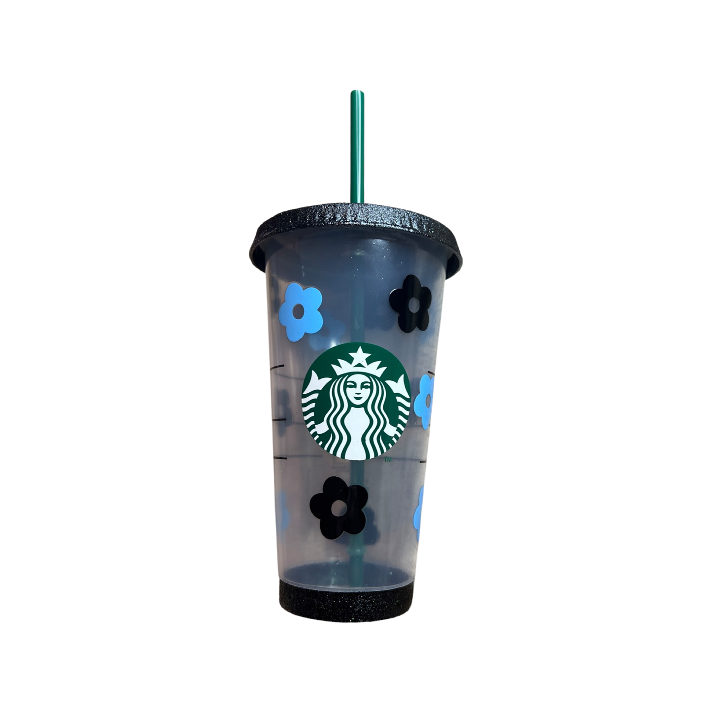 Starbucks Cold Cup With Straw and Lid Flower 